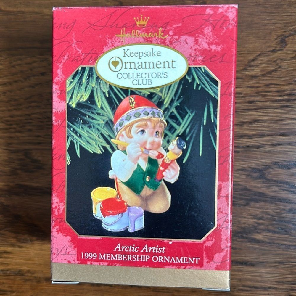 Vintage 1999 new in box Hallmark Arctic Artist Keepsake‎ Ornament